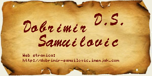 Dobrimir Samuilović vizit kartica